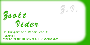 zsolt vider business card